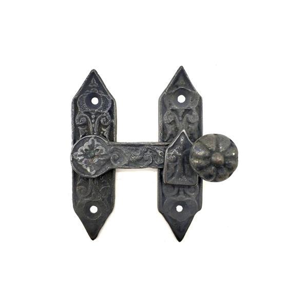 Antika Tarz Dekoratif Pirinç Kapı, Pencere Mandalı - 86x72 mm, Oksit - Image 1