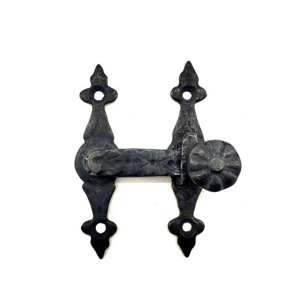 Antika Tarz Dekoratif Pirinç Kapı, Pencere Mandalı - 82x65 mm, Oksit - Image 1