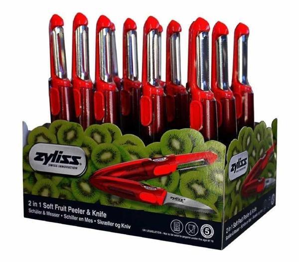 Zyliss E950002 Soyacak ve Bıçak Kırmızı, 12li Stand - Image 1