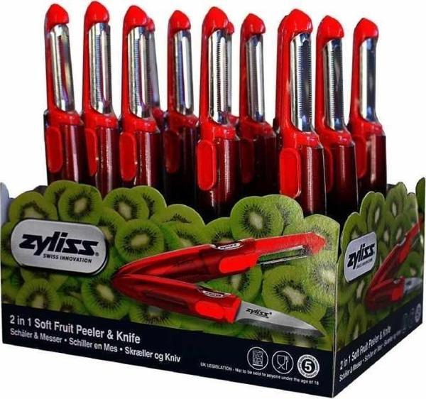 Zyliss E950002 Soyacak ve Bıçak Kırmızı, 12li Stand - Image 1
