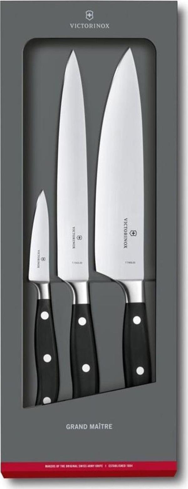 Victorinox 7.7243.3 Siyah Dövme Çelik Şef Aşçı Seti, 3 Parça - Image 1