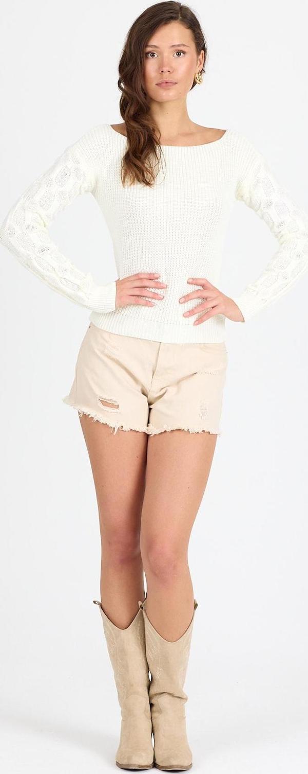 Kadın Selanik Örgü Triko Bluz 2699 (Standart Beden s-m-l-xl Beden Uyumludur) - Image 1