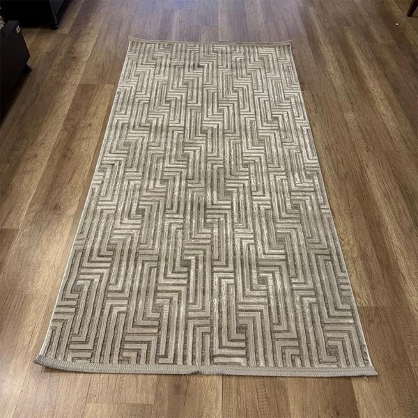 Hoom Rugs  Ares 1140 Vizon Modern Düz Desen Pamuk Taban Halı - Image 1