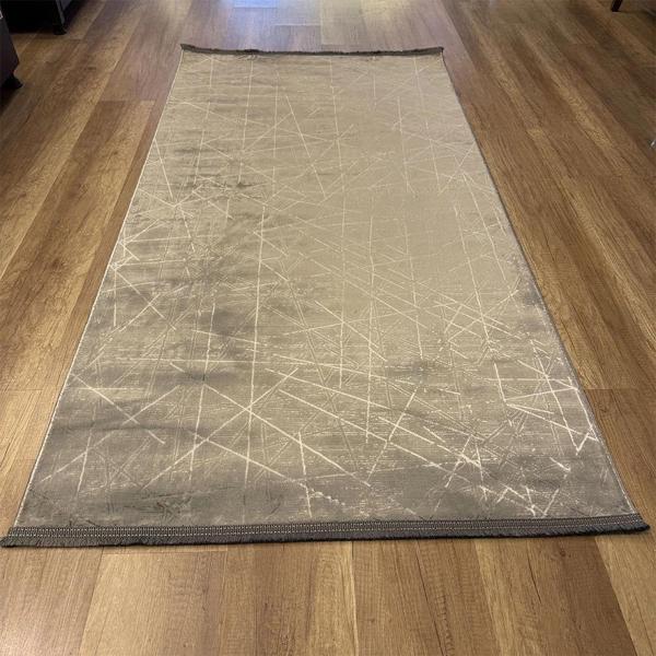 Hoom Rugs Cotton 1141 Gri Yıkanabilir Antibakteriyel Modern Halı - Image 1