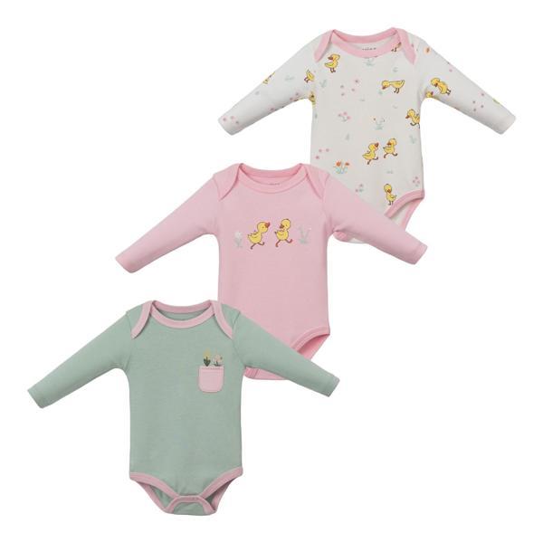 ÖRDEKLİ UZUN KOL BODY SET Pembe - Image 1
