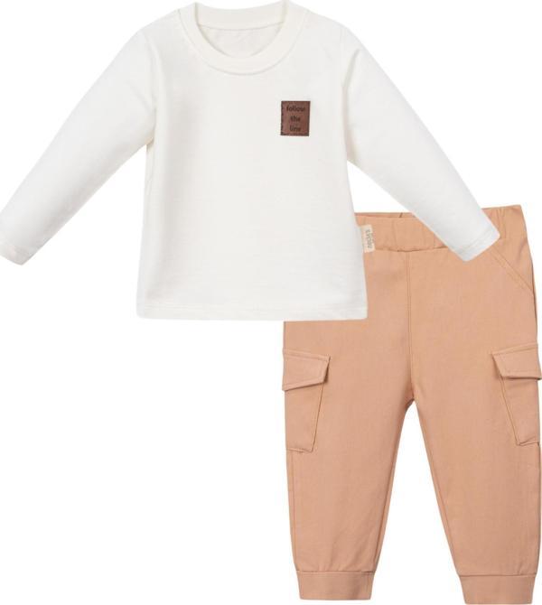 ARMALI SWEAT KARGO PANTOLON İKİLİ TAKIM Bej - Image 1