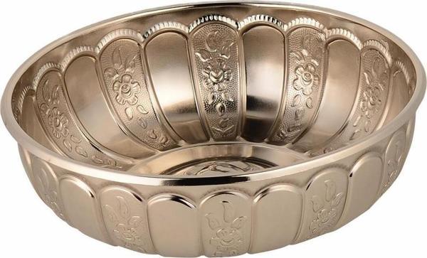 Yaren Style Osmanlı Desenli Metal Hamam Tası – Geleneksel Türk Banyo Kültürü - Image 1