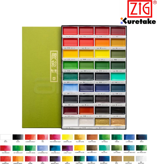 Kuretake Gansai Tambi Sulu Boya Seti 36 Renk - Image 1