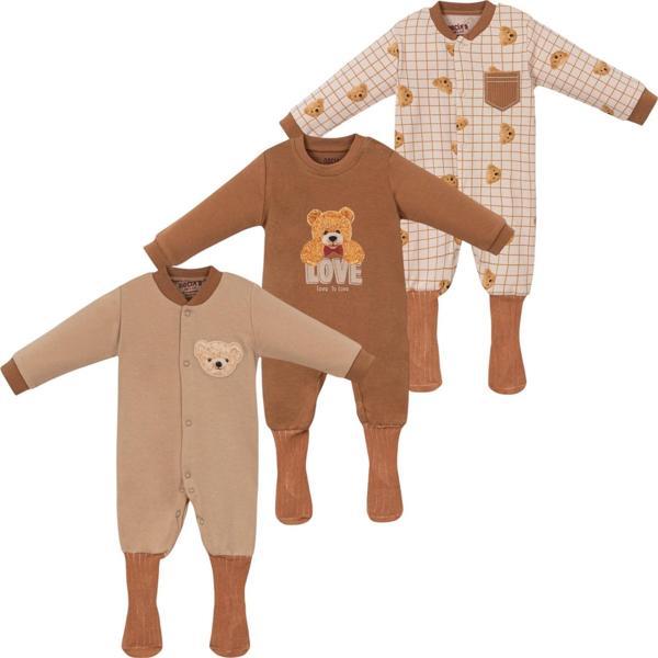 LOVE AYICIK ÇORAP PATİKLİ TULUM SET Kahverengi - Image 1