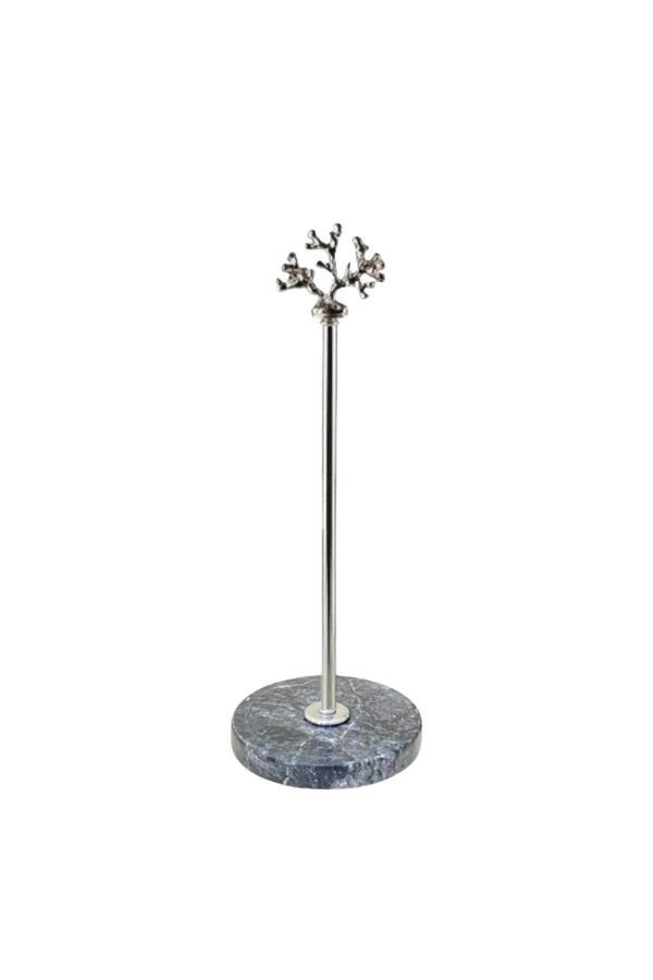 Yaren Style Dekoratifli Doğal Mermer Metal Mercan Rulo Havluluk & Peçetelik / Çeyizlik, Hediyelik Ev Eşyası - Image 1