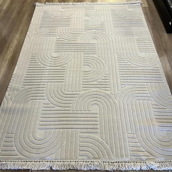 Hoom Rugs Design 1090 Bej Yumuşak Dokusuz İskandinav Halı - Image 1