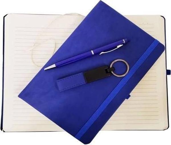 Deri Defter Anahtarlık Ve Tükenmez Kalem - Image 1