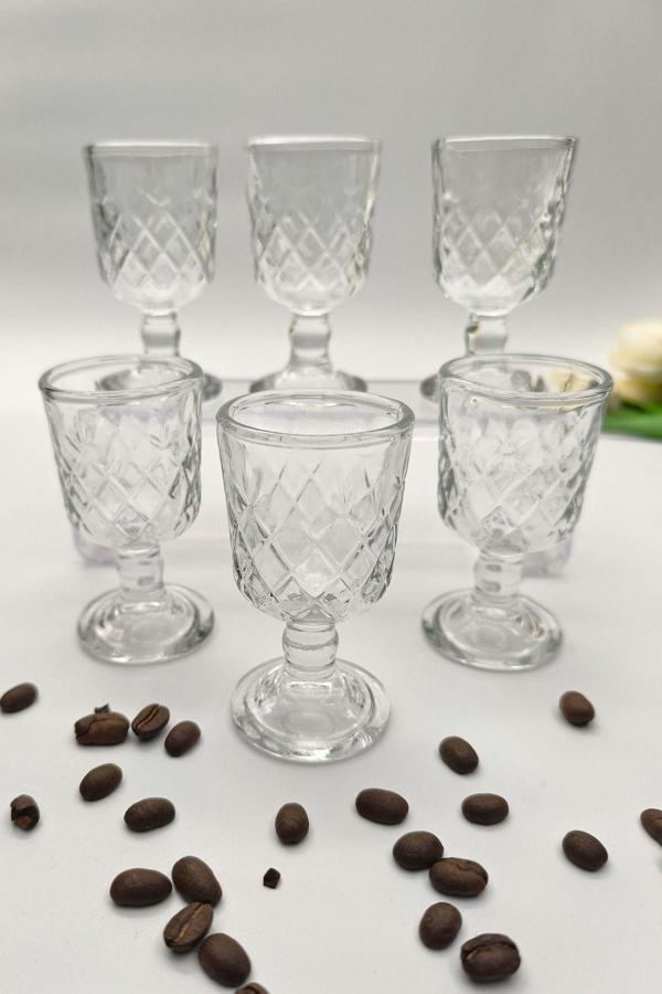 Yaren Style 6'Lı Kahve Yanı Su Bardağı - Küçük 9X5Cm - Image 1