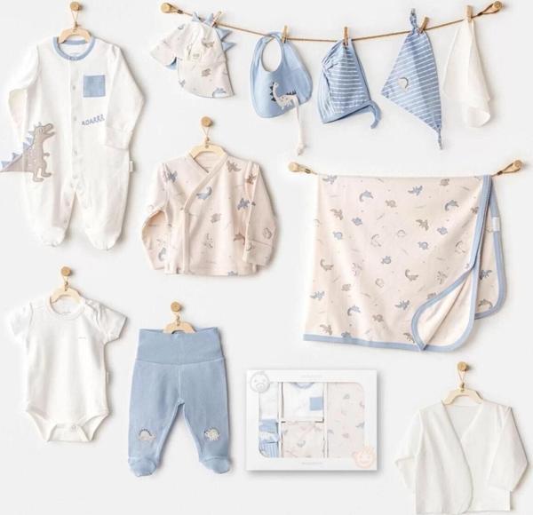Andywawa Ac25911 Newborn Set Dino 10'lu Hastane Çıkışı Beige - Image 1