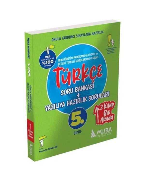 5. Sınıf Türkçe Soru Bankası + Yazılıya Hazırlık Soruları 2'Si 1 Arada - Muba Yayınları - Image 1