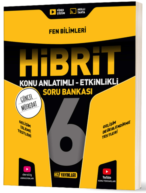 6. Sınıf Fen Bilimleri Hibrit Konu Anlatımlı Etkinlikli Soru Bankası - Hız Yayınları - Image 1