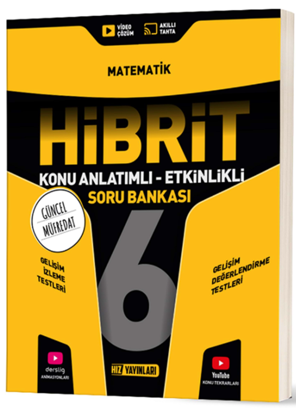 6. Sınıf Matematik Hibrit Konu Anlatımlı Etkinlikli Soru Bankası - Hız Yayınları - Image 1