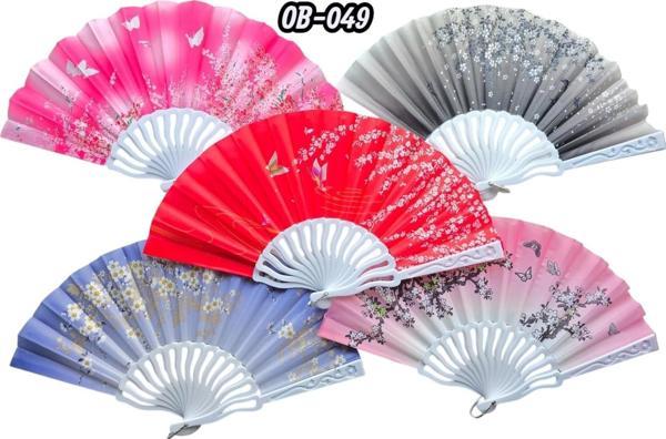 Plastik Kumaş Yelpaze 12'li Karışık Ob-049 - Image 1