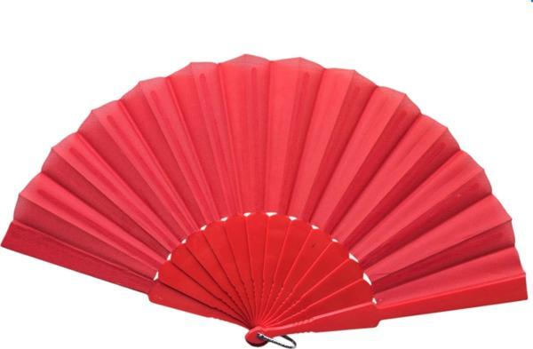 Plastik Kumaş Yelpaze 12'li Kırmızı - Image 1