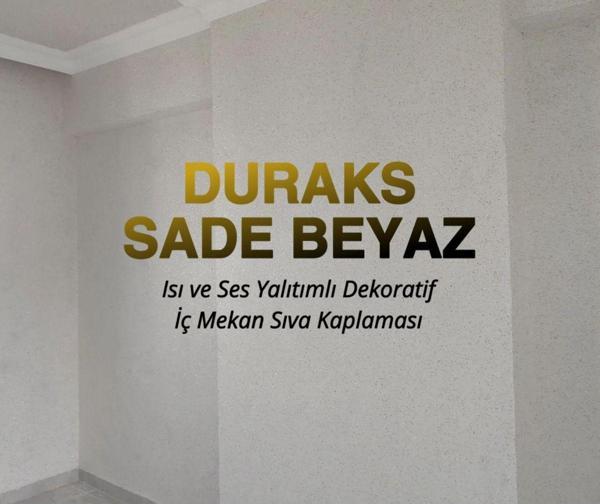 Duraks Sade Beyaz | 4 M² - Ipek Sıva & Canlı Sıva & Pamuk Sıva & Yalıtımlı Sıva - Image 1