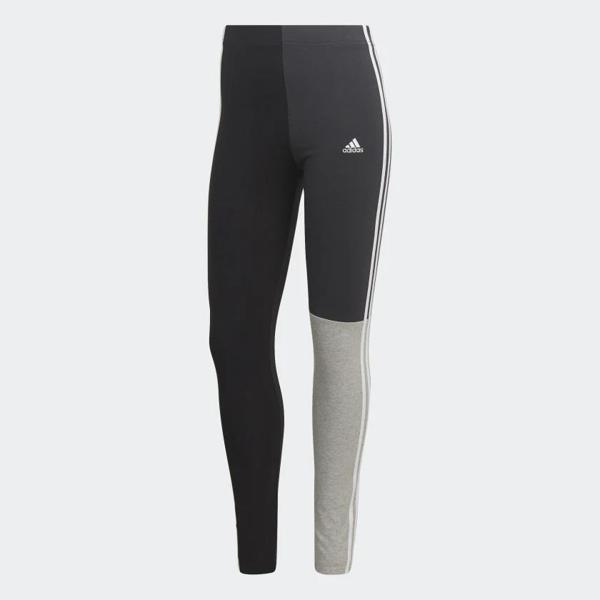 Adidas HC8826 Essentials 3-Stripes Cotton  Kadın Siyah Spor Tayt - Image 1