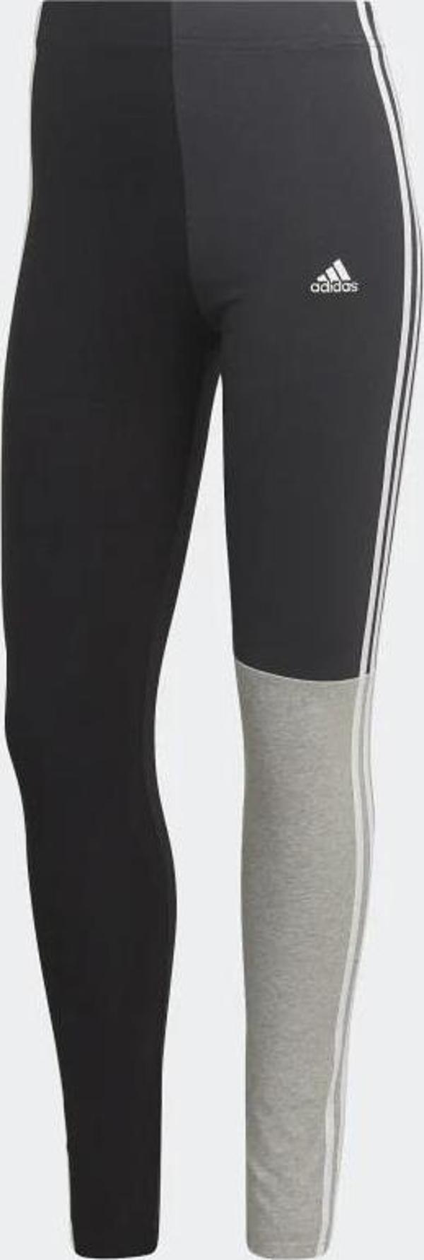 Adidas HC8826 Essentials 3-Stripes Cotton  Kadın Siyah Spor Tayt - Image 1