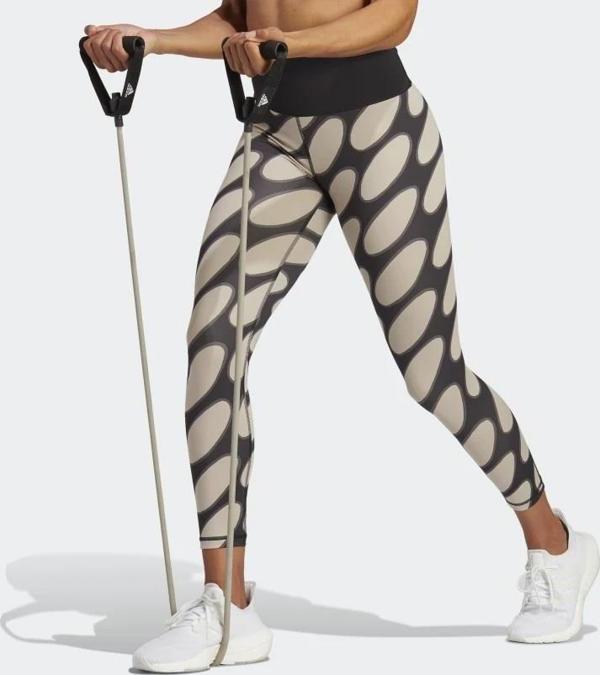 Adidas HR8179 X Marimekko Optime Kadın Siyah Spor Tayt - Image 1