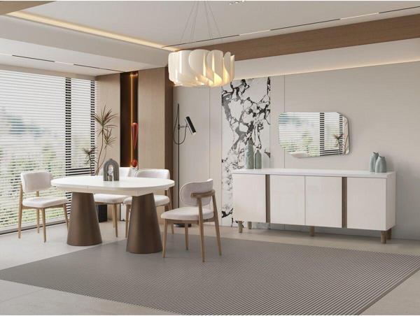 Miami Yemek Odası Takımı %100 Mdf | Ücretsiz Teslimat Ve Kurulum Avm 24 - Image 1
