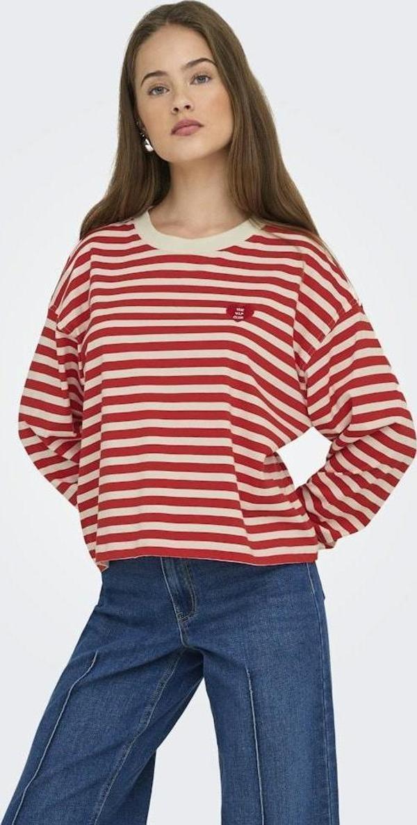 Only Lıvına Çizgili Kadın Sweat 15359682 - Image 1