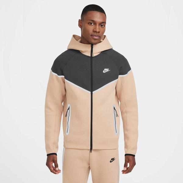 Nike Sportswear Tech Fleece Erkek Bej Sweatshirt (REFLEKTÖRLÜ) - Image 1