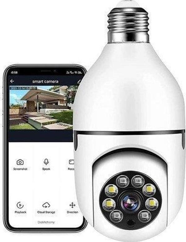 Sepetinegelsin WiFi 360 Panoramik Ampul Kamera Gece Görüş Ses Akıllı Hareket Algılayıcı - Image 1
