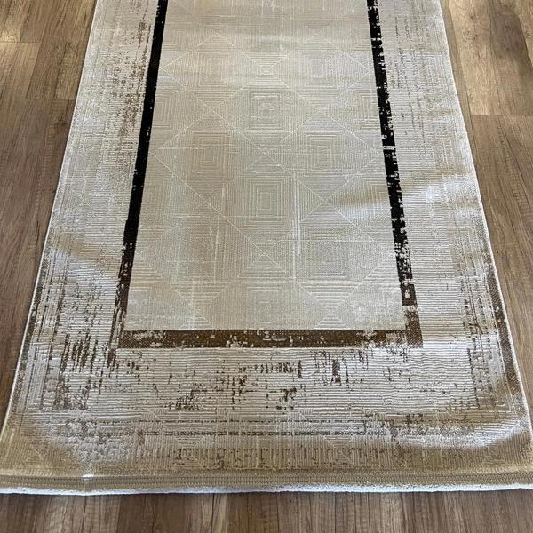 Hoom Rugs Zenith 1085 Bej Antibakteriyel Spor Saçak Halı - Image 1