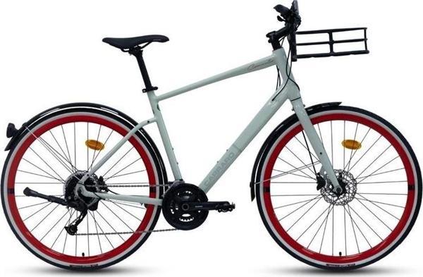 CARRARO COMMUTER ERKEK ŞEHİR BİSİKLETİ 480H HD 28 JANT 18 VİTES ÇİMENTO GRİ KIRMIZI - Image 1