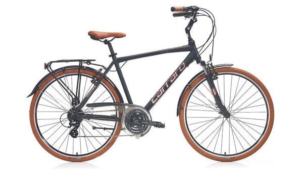 CARRARO ELITE 804 ERKEK ŞEHİR BİSİKLETİ 480H V 28 JANT 24 VİTES MAT SİYAH KAHVERENGİ BAKIR - Image 1
