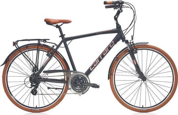 CARRARO ELITE 804 ERKEK ŞEHİR BİSİKLETİ 480H V 28 JANT 24 VİTES MAT SİYAH KAHVERENGİ BAKIR - Image 1
