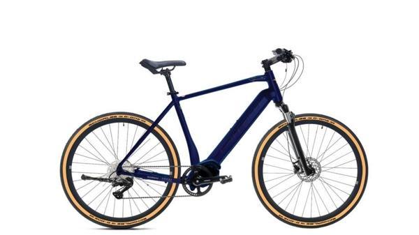 CARRARO e-SPORTIVE X ERKEK ŞEHİR BİSİKLETİ 560H HD 28 JANT 10 VİTES LACİVERT-AÇIK TURUNCU GÜMÜŞ - Image 1