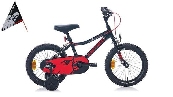 CARRARO RED EAGLE ERKEK ÇOCUK BİSİKLETİ 250H V 16 JANT MAT SİYAH KIRMIZI GÜMÜŞ - Image 1