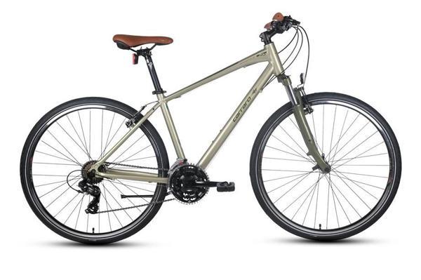 CARRARO SPORTIVE 220 ERKEK ŞEHİR BİSİKLETİ 406H V 28 JANT 21 VİTES LIME KOYU YEŞİL KAHVE - Image 1