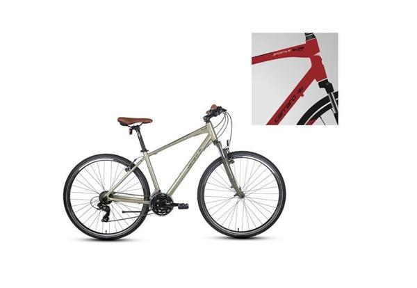 CARRARO SPORTIVE 220 ERKEK ŞEHİR BİSİKLETİ 406H V 28 JANT 21 VİTES MAT KROM KIRMIZI SİYAH BEYAZ - Image 1