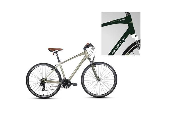CARRARO SPORTIVE 220 ERKEK ŞEHİR BİSİKLETİ 457H V 28 JANT 21 VİTES MAT KOYU YEŞİL-BEYAZ-YEŞİL - Image 1
