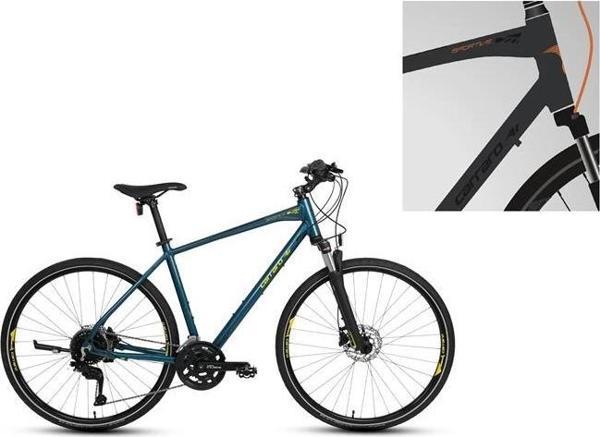 CARRARO SPORTIVE 227C ERKEK ŞEHİR BİSİKLETİ 508H HD 28 JANT 18 VİTES MAT ANTRASİT SİYAH TURUNCU - Image 1
