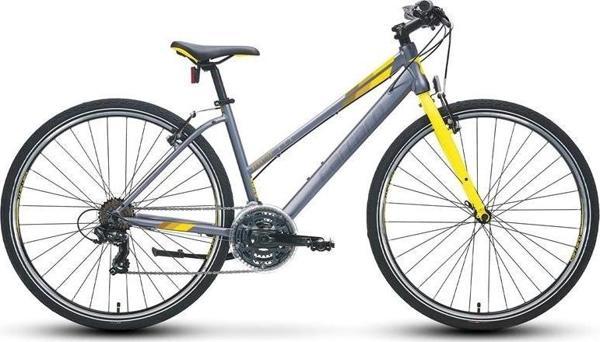 CARRARO SPORTIVE 322 KADIN ŞEHİR BİSİKLETİ 440H V 28 JANT 21 VİTES MAT ANTRASİT SARI KOYU SARI - Image 1