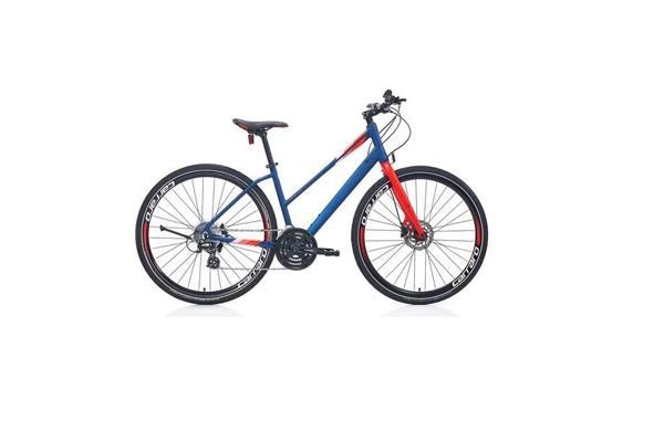 CARRARO SPORTIVE 325 KADIN ŞEHİR BİSİKLETİ 400H HD 28 JANT 24 VİTES MAT LACİVERT NAR ÇİÇEĞİ - Image 1