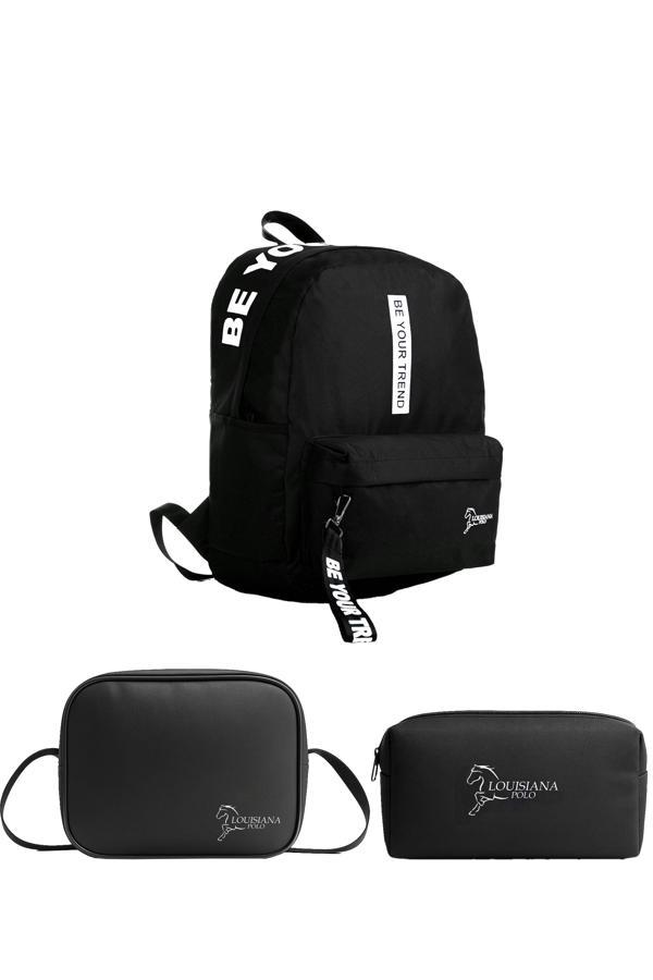 Louisiana Polo Okul Seti – Çanta + Termal Beslenme + Kalemlik Beyaz 1140 - Image 1