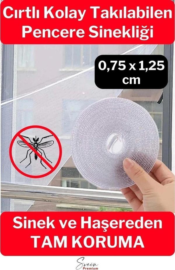 Ayarlanabilir Pratik Pencere Cam Kapı Sineklik Cırt Bantlı Hazır Yapışkanlı 0,75 cmx1,25 cm - 4 mt - Image 1