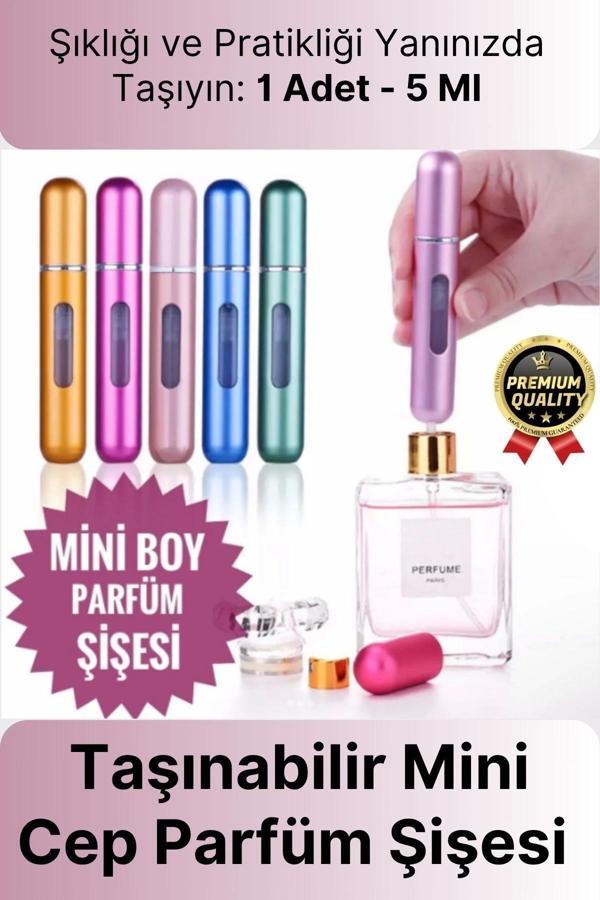Özel Üretim Pratik Otomatik Doldurulabilir Taşınabilir Atomizer Seyahat Mini Cep Parfüm Şişesi 5 Ml - Image 1