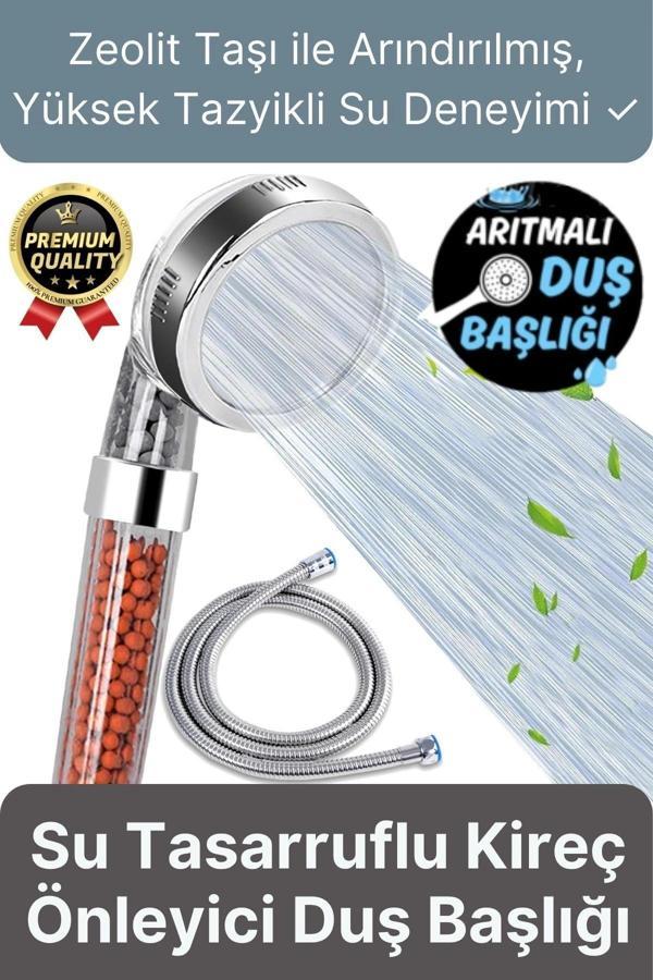 Özel Üretim Zeolid Taşlı Yüksek Emisyon Güçlü Su Tasarruflu Tazyikli Kireç Önleyici Duş Başlığı - Image 1