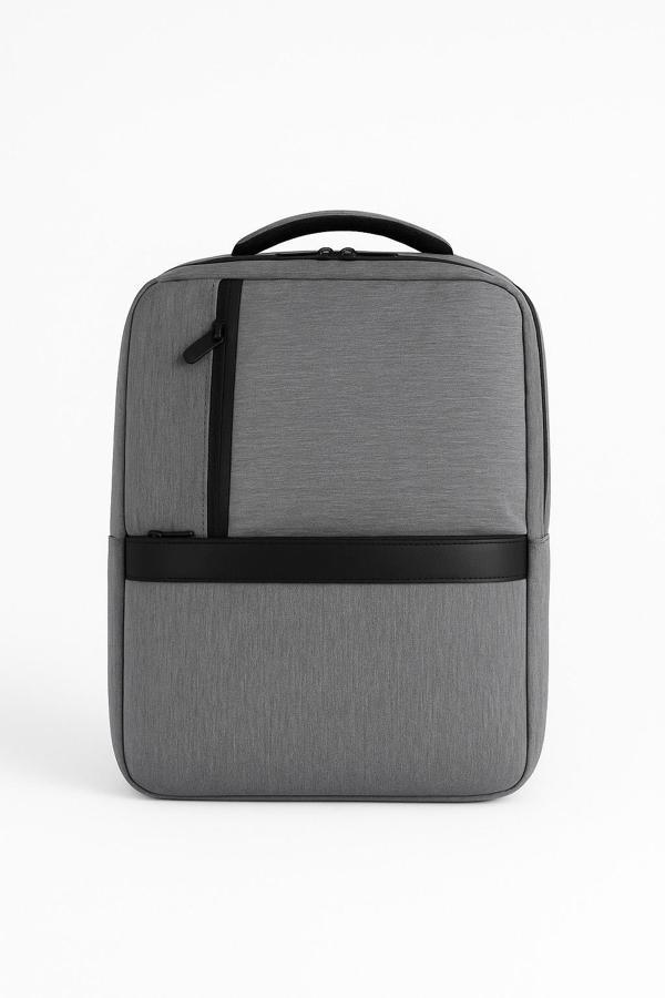 3 Bölmeli Okul Sırt Çantası (Laptop Bölmeli) Gri 2122 - Image 1