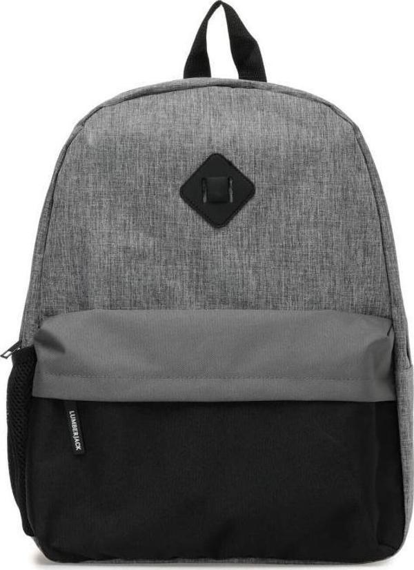 Lumberjack Okul Sırt Çantası (Laptop Bölmeli) Gri- Siyah 1153 - Image 1