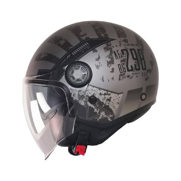 Motosiklet Yarım Kask Güneş Vizörlü ECE 22.06 Motor Kaskı Rebo - Image 1